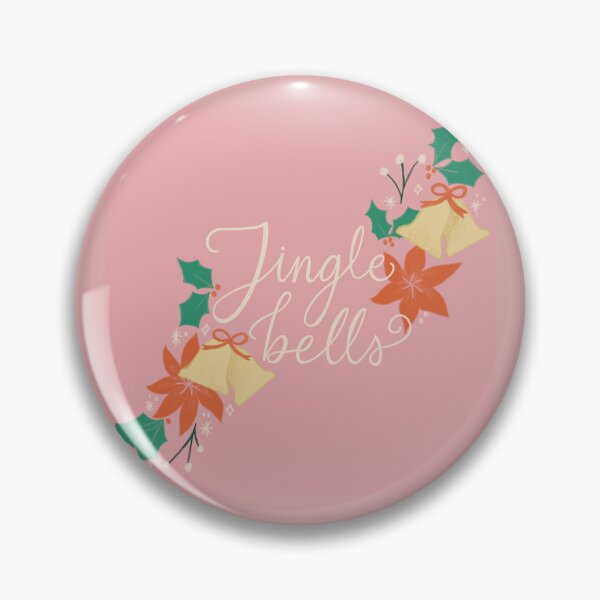 Item preview, Jingle Bells lettering on pink designed and sold by abi bryan design.