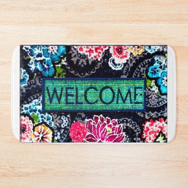 Item preview, Vibrant Welcome Door Mat designed and sold by Grafixo.