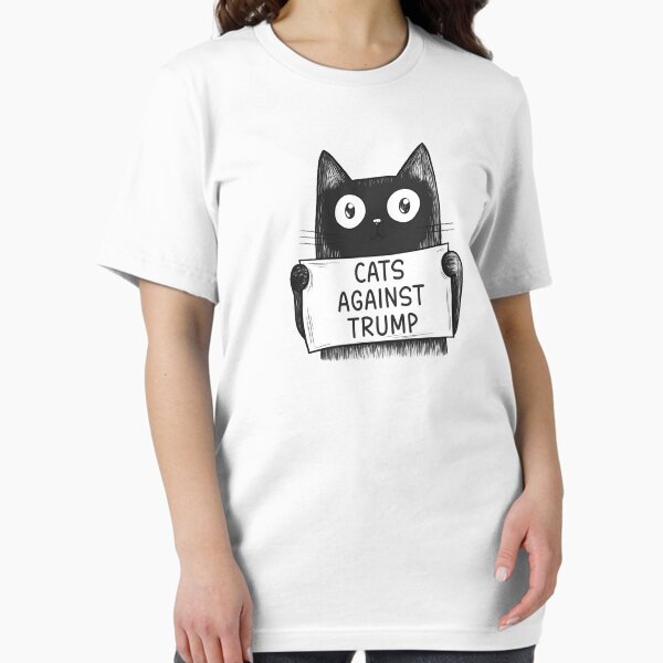 Vista previa del artículo con la obra «Gatos contra Trump», diseñado y vendido por Leopoldus.