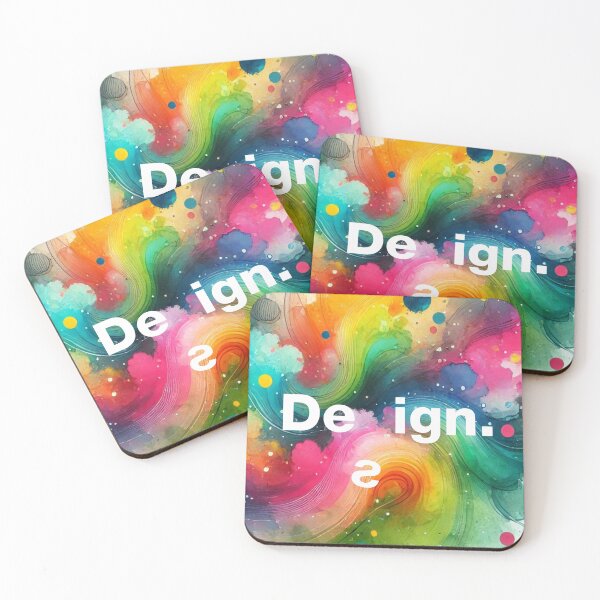 Item preview, Edgy Watercolor Colorful Half STUPID DESIGN, Unique and Unconventional designed and sold by villacreativa.