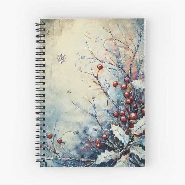 Item preview, Boho winter decor, winter wonderland 2, cool color palette, winter landscape, frozen ice, icicle, neutral colours, cool blue, blue tones, hollyberry  designed and sold by navitalidesign.