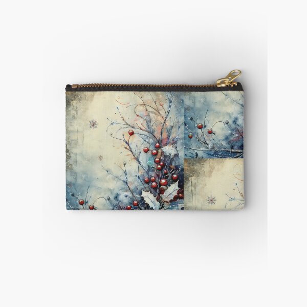 Item preview, Boho winter decor, winter wonderland 2, cool color palette, winter landscape, frozen ice, icicle, neutral colours, cool blue, blue tones, hollyberry  designed and sold by navitalidesign.