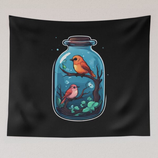 Item preview, Cute Bird Terrarium  designed and sold by Planetporridge.