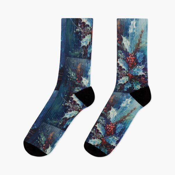 Item preview, Boho winter decor, winter wonderland 3, cool color palette, winter landscape, frozen ice, icicle, neutral colours, cool blue, blue tones, hollyberry  designed and sold by navitalidesign.
