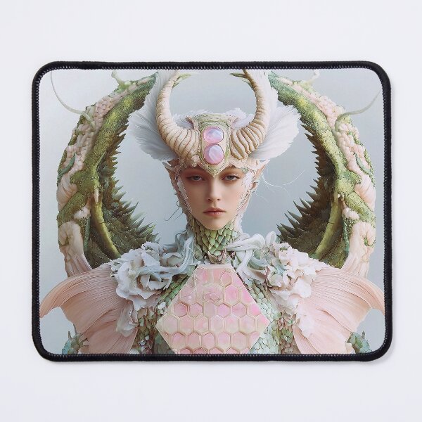 Item preview, "Dragon Fantasy Model: Pink and Green Palette" designed and sold by MacroArtHub.