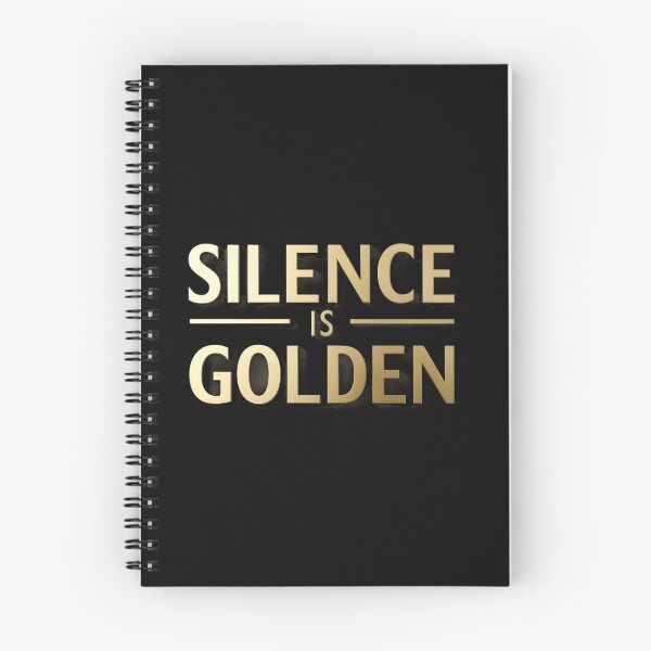 Item preview, "Silence is Golden - Typography T-Shirt" designed and sold by fashionsicon.