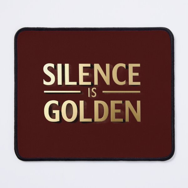 Item preview, "Silence is Golden - Typography T-Shirt" designed and sold by fashionsicon.
