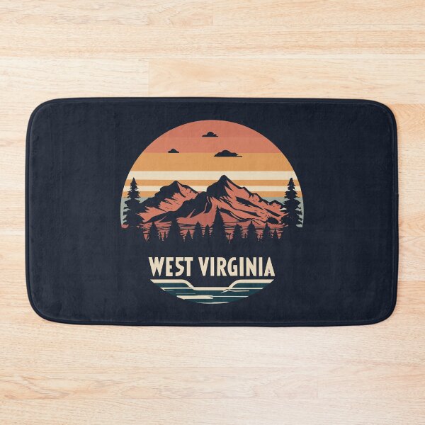 Item preview, West Virginia - Vintage Sunset - Colorful Illustration designed and sold by Amazing States of America.