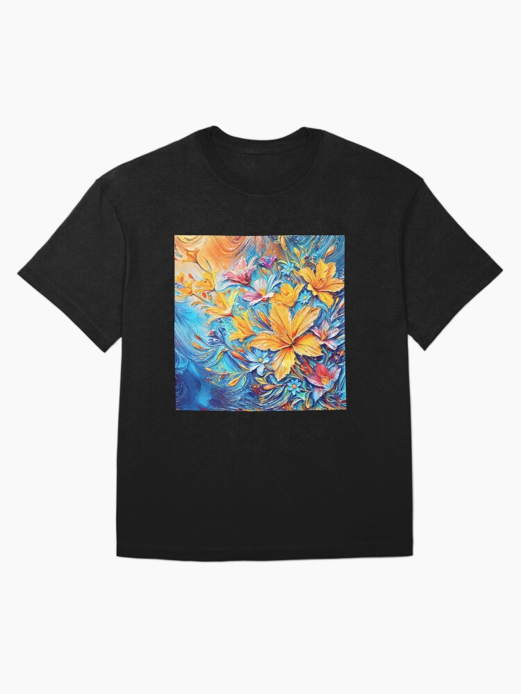 Thumbnail 3 of 7, Oversized T-Shirt, Energetic Bloom Swirls: Abstract Artistry designed and sold by blackhalt.