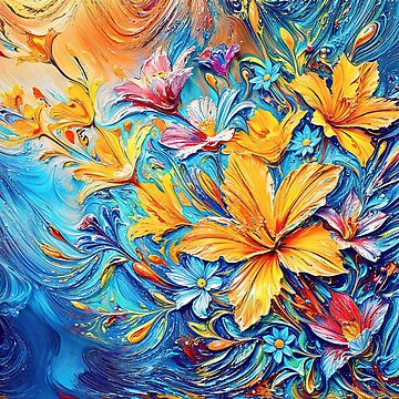 Artwork thumbnail, Energetic Bloom Swirls: Abstract Artistry by blackhalt