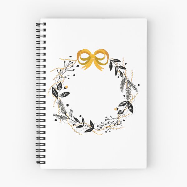 Item preview, Black and Gold Christmas Decor Wreath designed and sold by AnjaLiaDesigns.