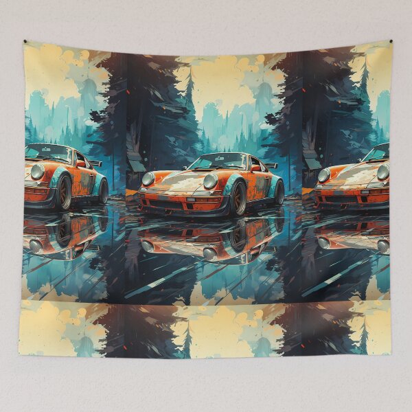Item preview, Classic Racing Car Reflects In Wet Road designed and sold by RevUpDesign.