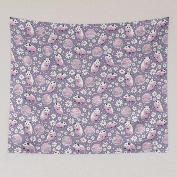 Item preview, Disco Possum Party – Cute Opossum Retro Pattern designed and sold by Itouchedabee.