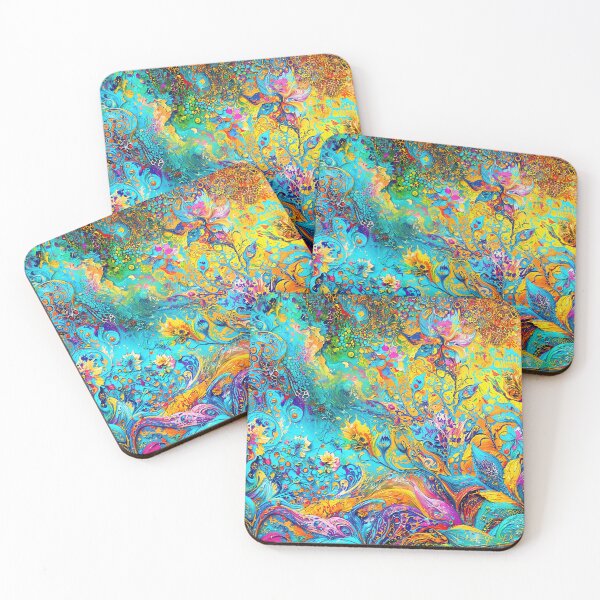Item preview, Vibrant Ecosystem of Abstract Blossoms designed and sold by blackhalt.