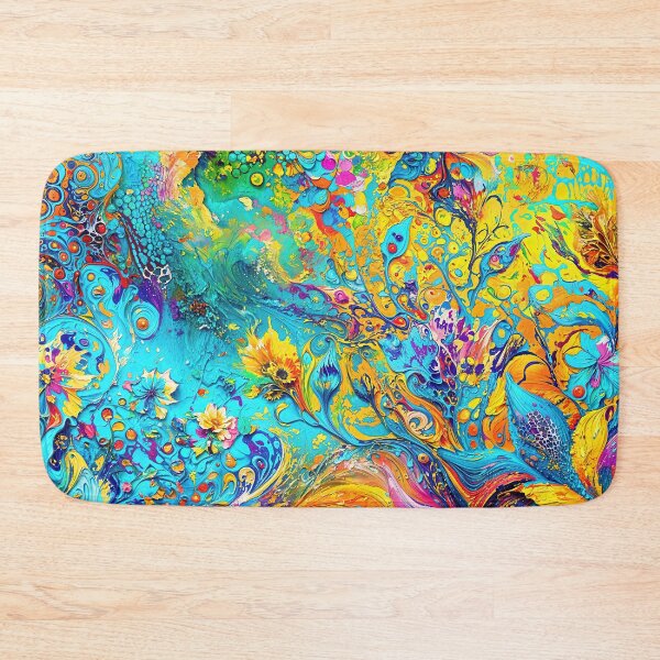Item preview, Vibrant Ecosystem of Abstract Blossoms designed and sold by blackhalt.