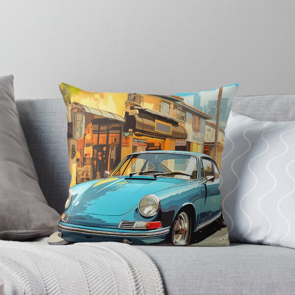 Item preview, Un coche deportivo clásico en una calle soleada de la ciudad designed and sold by RevUpDesign.
