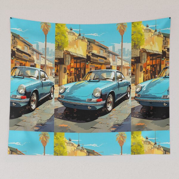 Item preview, Vintage Sports Car On A Sunlit City Street designed and sold by RevUpDesign.