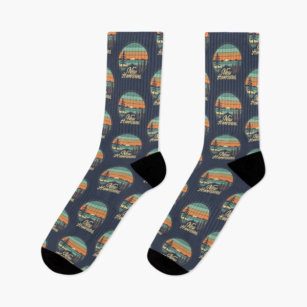Item preview, New Hampshire - Vintage Sunset - Colorful Illustration designed and sold by Amazing States of America.