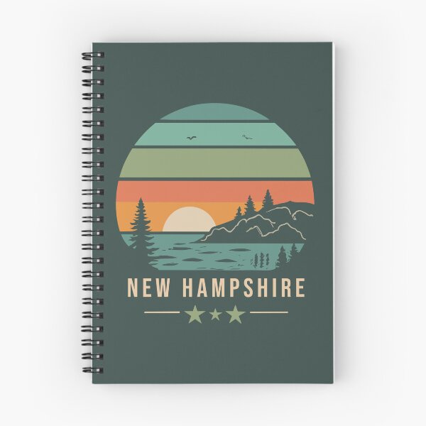 Item preview, New Hampshire - Vintage Sunset - Colorful Illustration designed and sold by Amazing States of America.