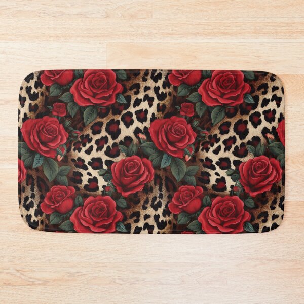 Item preview, red roses and leopard print designed and sold by Yviemakes.