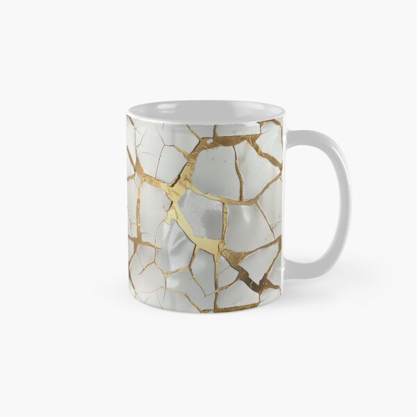 Item preview, Japanese art, white kintsugi designed and sold by FeniceArt.