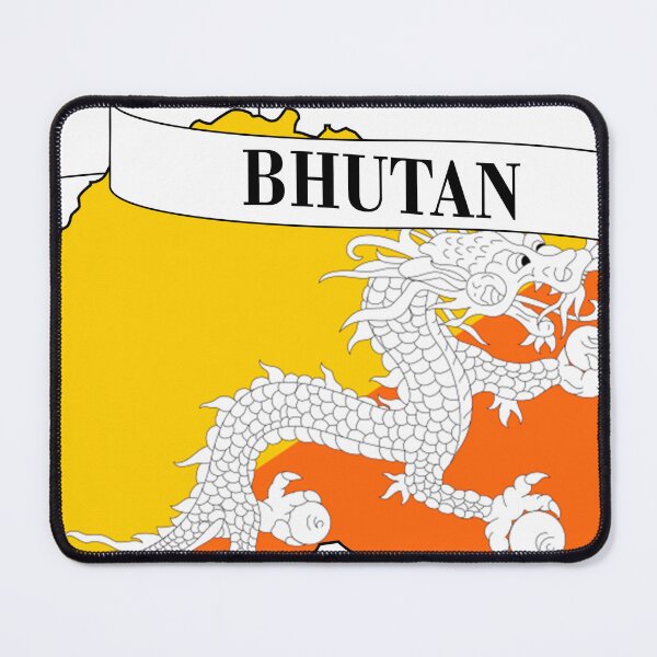 Item preview, bhutan flag map designed and sold by visual adventures.