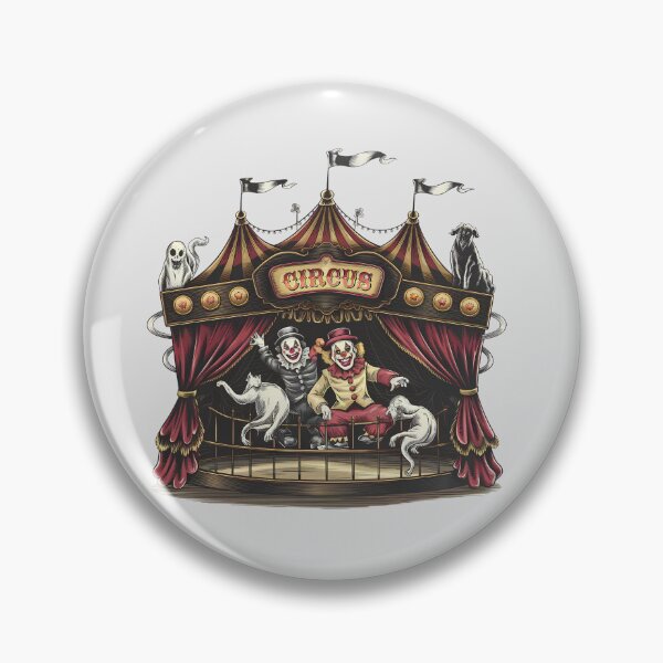 Item preview, Vintage Haunted Circus With Creepy Clowns designed and sold by Itsheartshop.