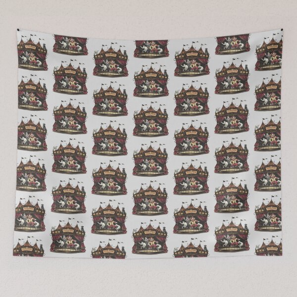 Item preview, Vintage Haunted Circus With Creepy Clowns designed and sold by Itsheartshop.