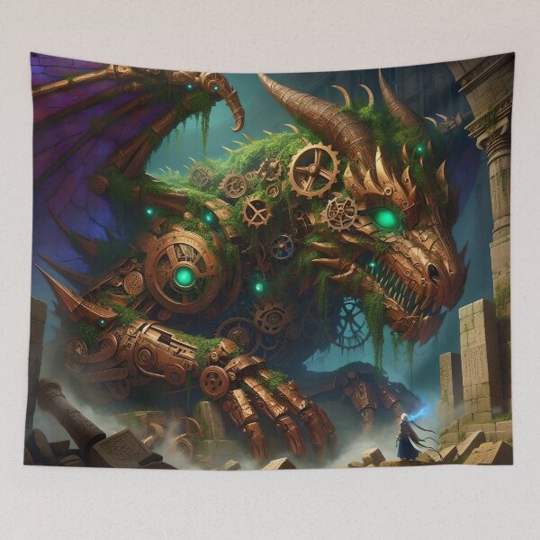 Artikelvorschau, Steampunk-Drache wacht auf entworfen und verkauft von Nopasaran-Tsin.