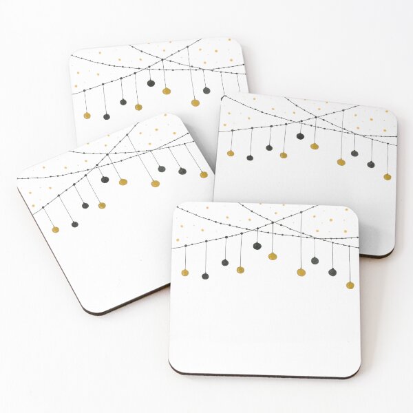 Item preview, Christmas and new years ornaments black and gold designed and sold by AnjaLiaDesigns.