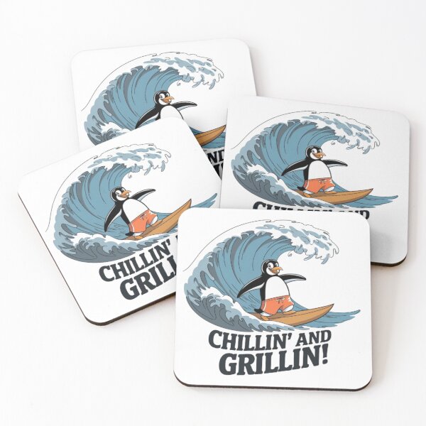 Item preview, Confident Surfing Penguin Riding Big Wave designed and sold by Petpixy.