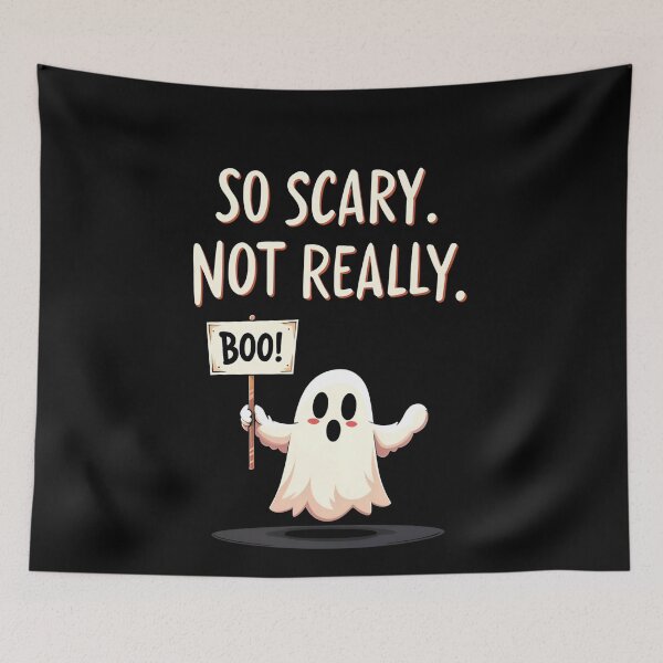 Item preview, Cute Ghost Saying "Boo!" - Funny Halloween Design designed and sold by Taans-Creation.