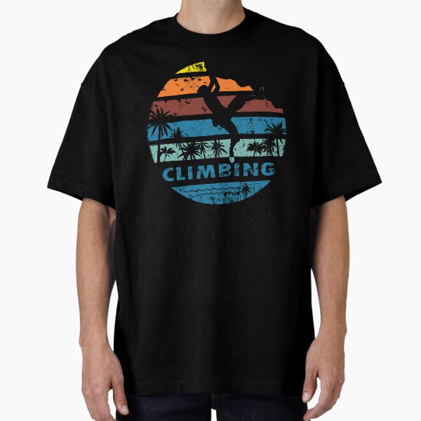 Climbing on beach, climbing, bouldering, Oversized T-Shirt