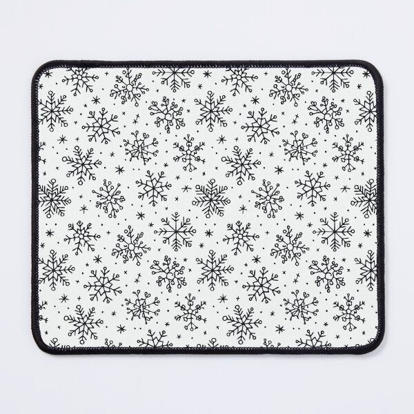 Artikelvorschau, Schwarze Schneeflocken auf weißem Hintergrund, Wintersaison, Weihnachtsdeko, Winterdeko, Winter, Gothic, Weihnachtsgotik, weißer Hintergrund entworfen und verkauft von navitalidesign.