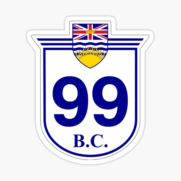 Item preview, BC Hwy 99 Sea-to-Sky Highway, Vancouver-Blaine Freeway, Upper-Levels Highway, Interstate 5 | Highway Shield Sign designed and sold by Transit Traveller.