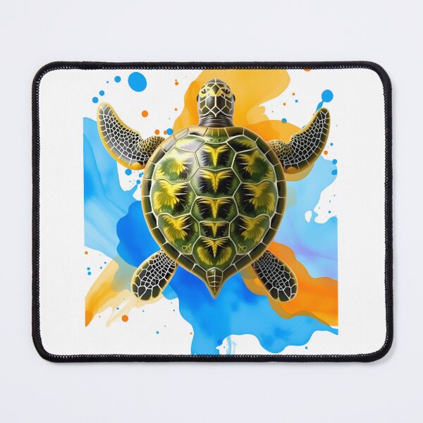 Item preview, Turtle Mating: Vibrant Splashes of Blue and Orange designed and sold by NeoArtworks.