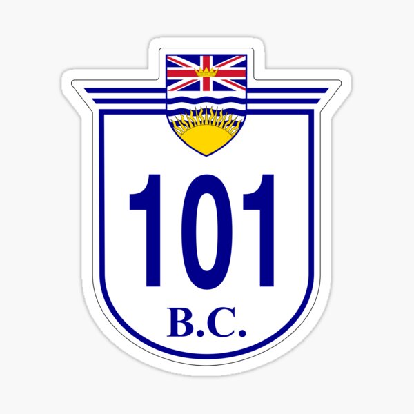 Item preview, BC Hwy 101 Sunshine Coast Highway, Pan-American Highway | Highway Shield Sign designed and sold by Transit Traveller.