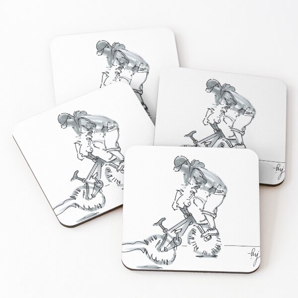 Item preview, BMX flatland monochrome drawing designed and sold by MikeJory.