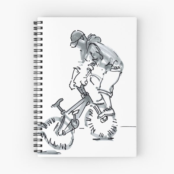 Item preview, BMX flatland monochrome drawing designed and sold by MikeJory.