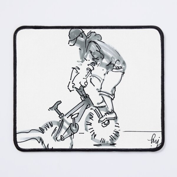 Item preview, BMX flatland monochrome drawing designed and sold by MikeJory.