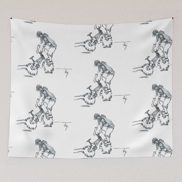 Item preview, BMX flatland monochrome drawing designed and sold by MikeJory.