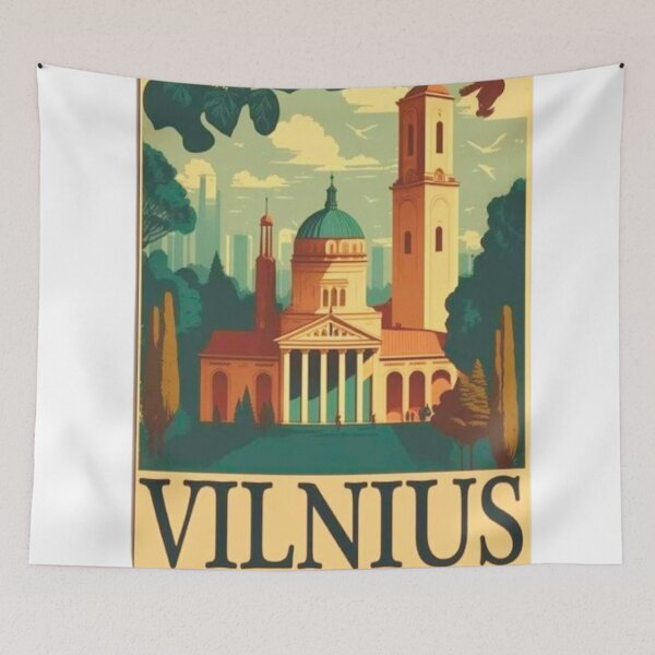 Item preview, Vilnius Lithuania Vintage Travel designed and sold by BubbleSpy.