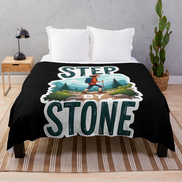 Artikelvorschau, Step by Stone - Motivierendes Wanderdesign entworfen und verkauft von Taans-Creation.