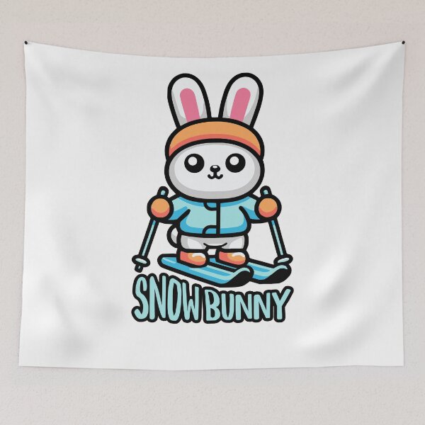 Item preview, Snowbunny! Cute Skiing Bunny Pun! designed and sold by PMCreative.