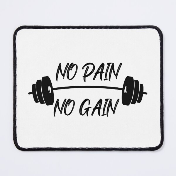 Item preview, No pain no gain fitness funny gym quote designed and sold by CameltStudio.