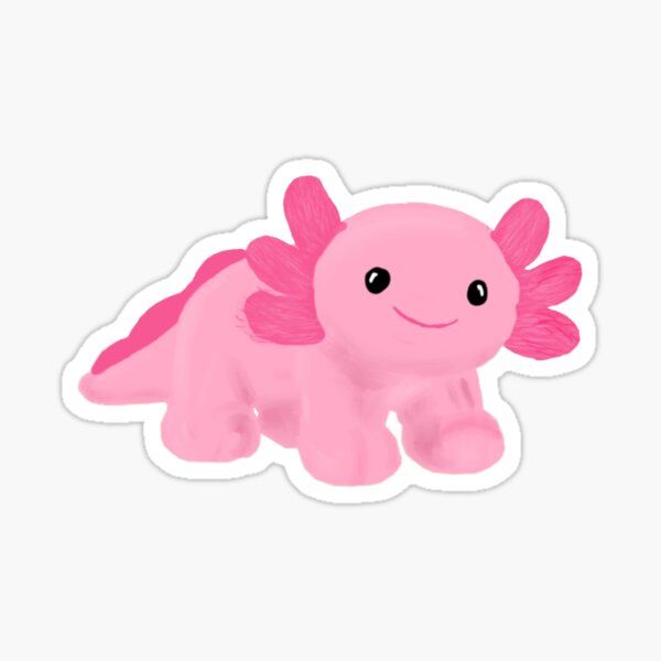 Vista previa del artículo con la obra «Axolote rosado», diseñado y vendido por egb-doodles.