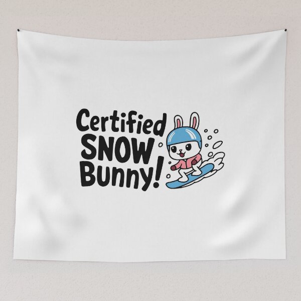 Item preview, Certified Snow bunny! Cute Snowboarding Rabbit Pun designed and sold by PMCreative.