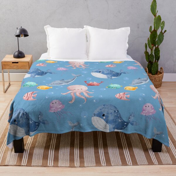Item preview, Cute Ocean Animals Pattern designed and sold by HematiteDesign.