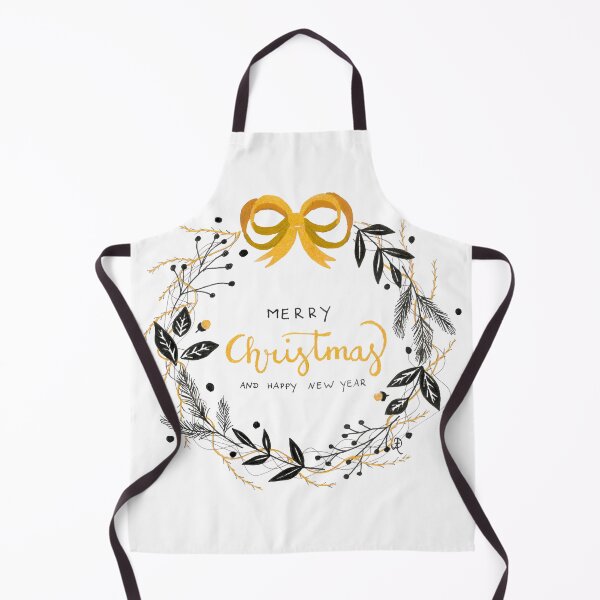 Item preview, Black and Gold Christmas Decor Wreath Merry Christmas and Happy new Year designed and sold by AnjaLiaDesigns.