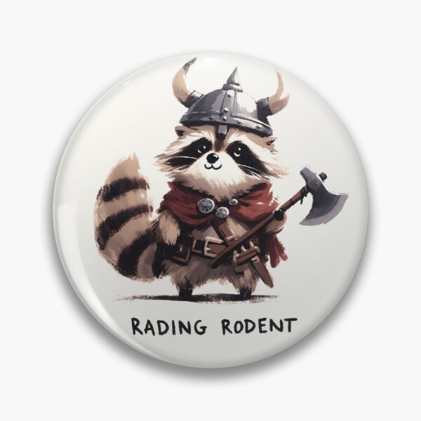 Item preview, Raiding Rodent: Viking Raccoon with Axe Design designed and sold by Slick-Waffles.